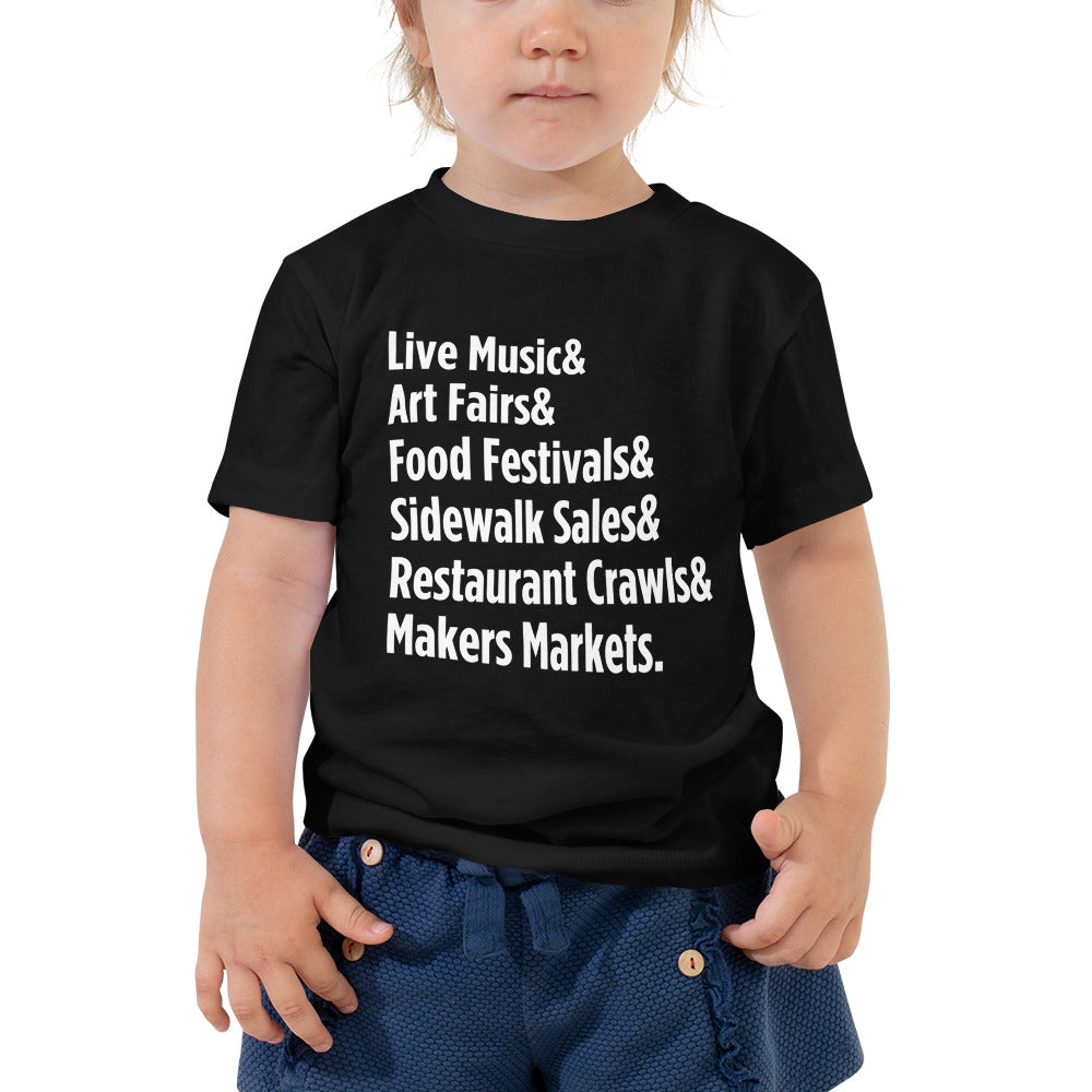 "Only on Main Street" (Events) Toddler Short Sleeve Tee