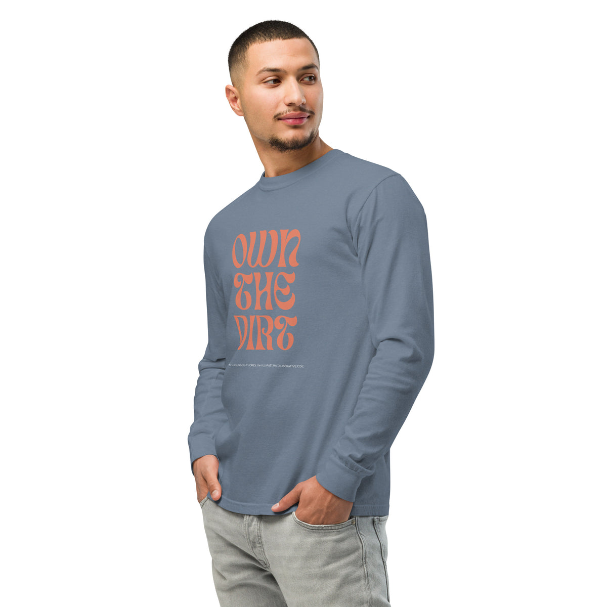 "Own the Dirt" Garment-dyed Heavyweight Long-Sleeve Shirt