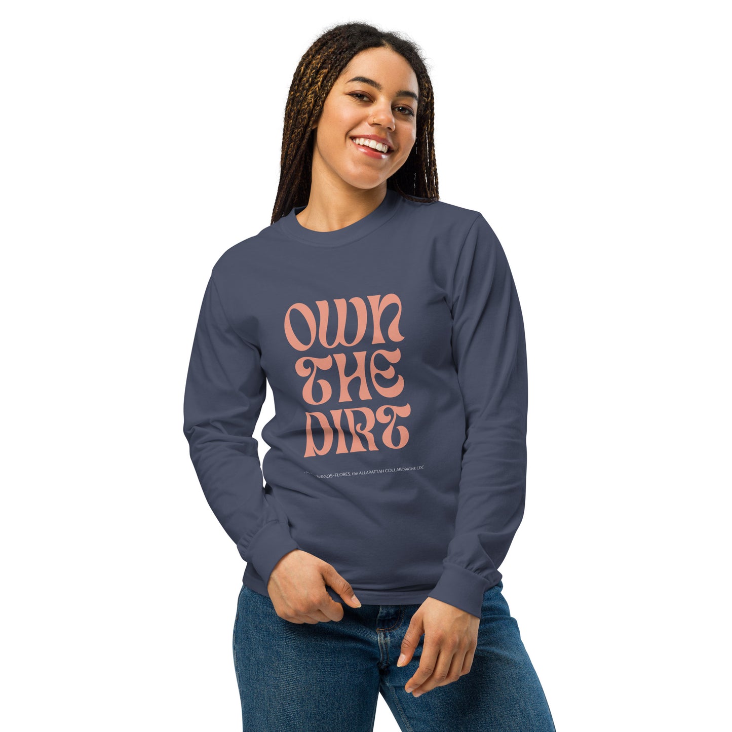 "Own the Dirt" Garment-dyed Heavyweight Long-Sleeve Shirt