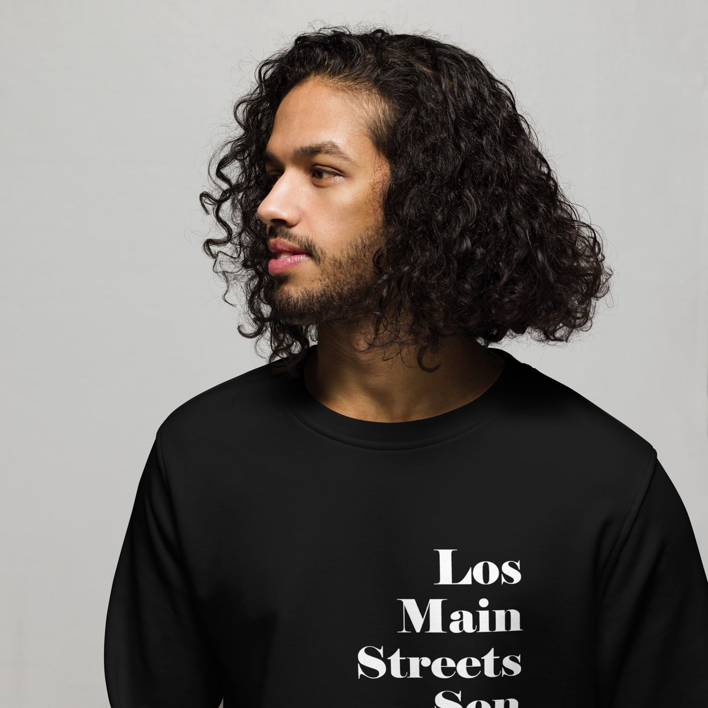 Los Main Streets Son Para Todos (White) Unisex Organic Sweatshirt