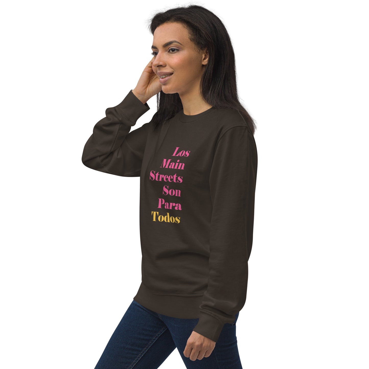 Los Main Streets Son Para Todos (Pink & Yellow) Unisex Organic Sweatshirt