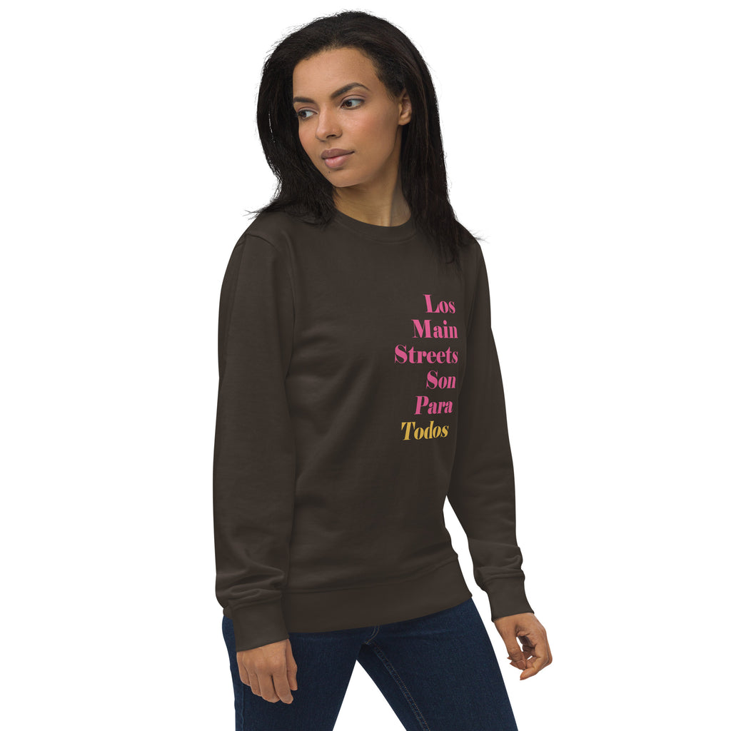 Los Main Streets Son Para Todos (Pink & Yellow) Unisex Organic Sweatshirt