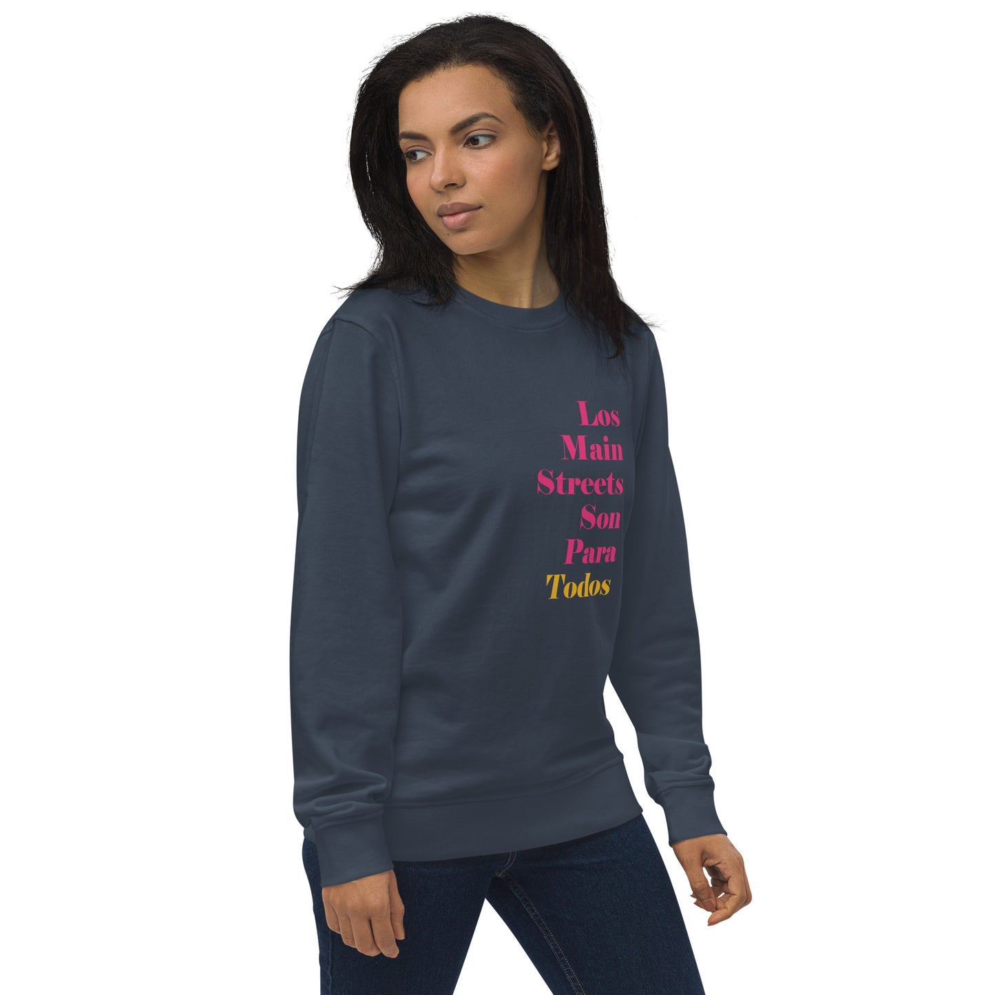 Los Main Streets Son Para Todos (Pink & Yellow) Unisex Organic Sweatshirt