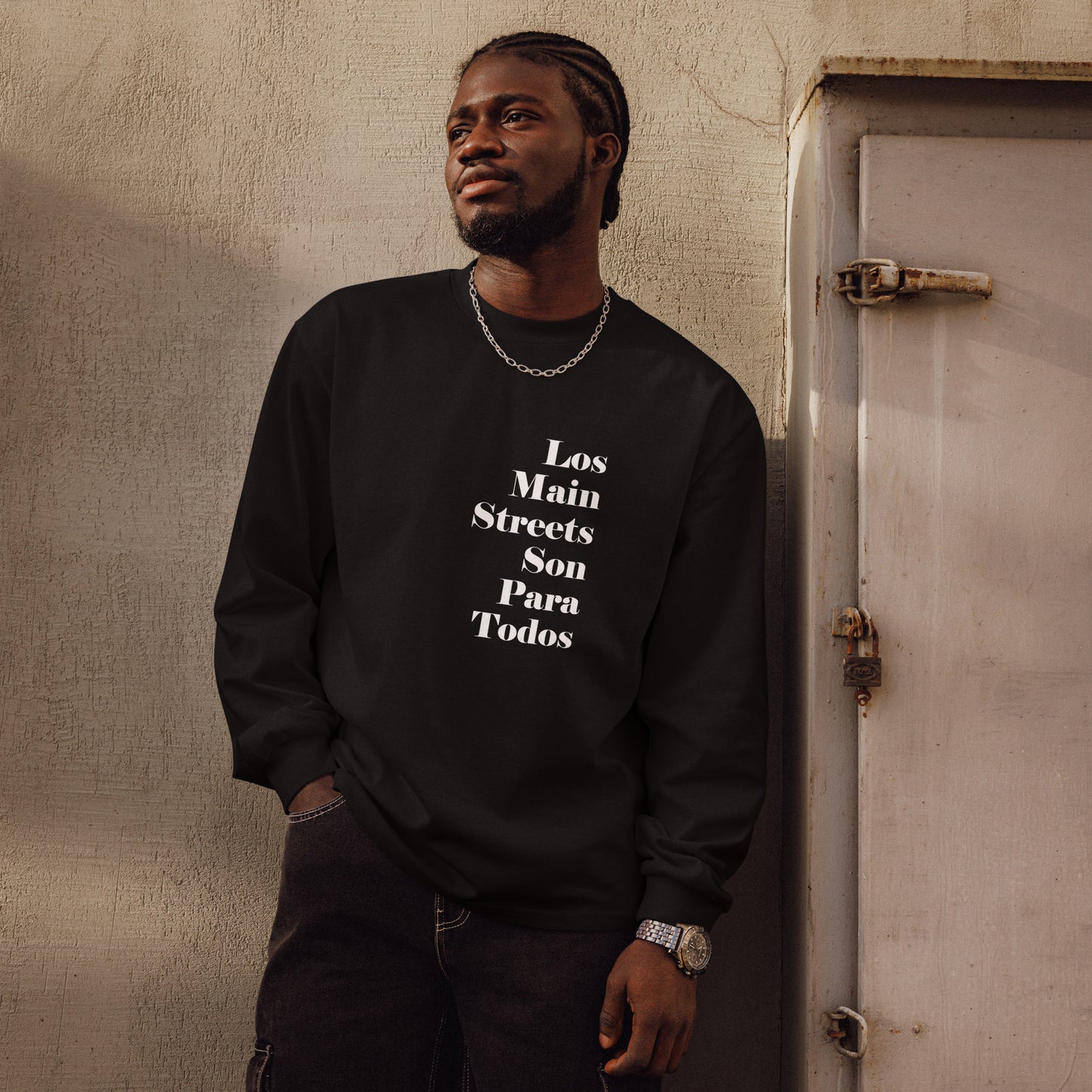 "Los Main Streets Son Para Todos" Premium Heavyweight Long Sleeve Shirt