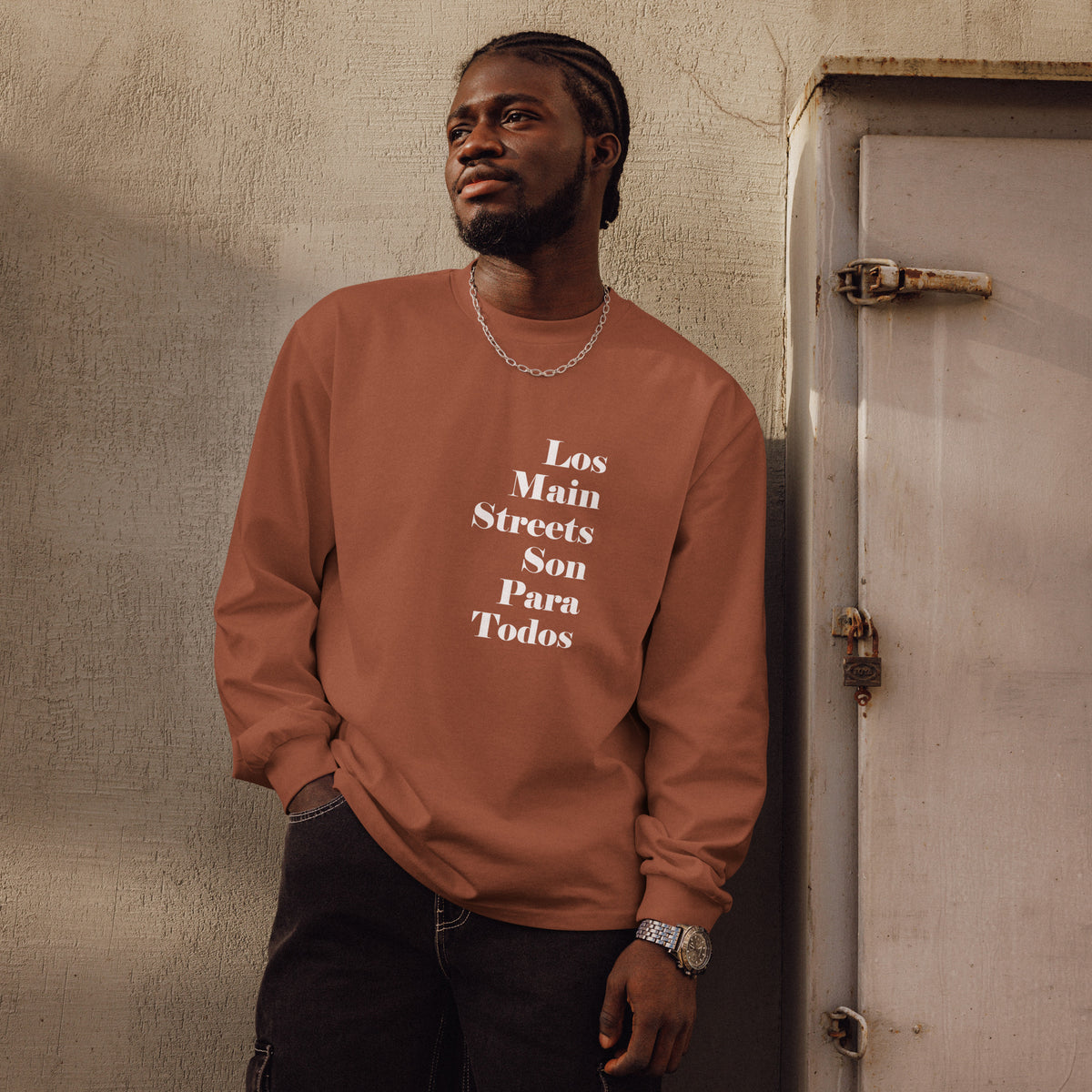 "Los Main Streets Son Para Todos" Premium Heavyweight Long Sleeve Shirt