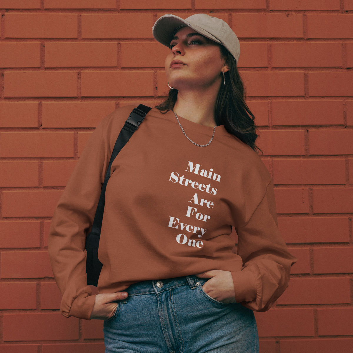 "Main Streets Are For Everyone" Premium Heavyweight Long Sleeve Shirt