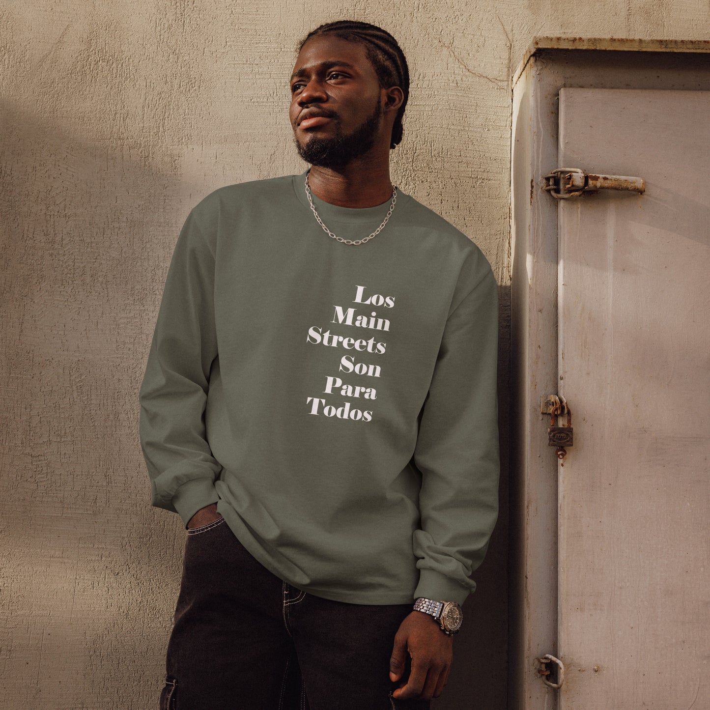 "Los Main Streets Son Para Todos" Premium Heavyweight Long Sleeve Shirt