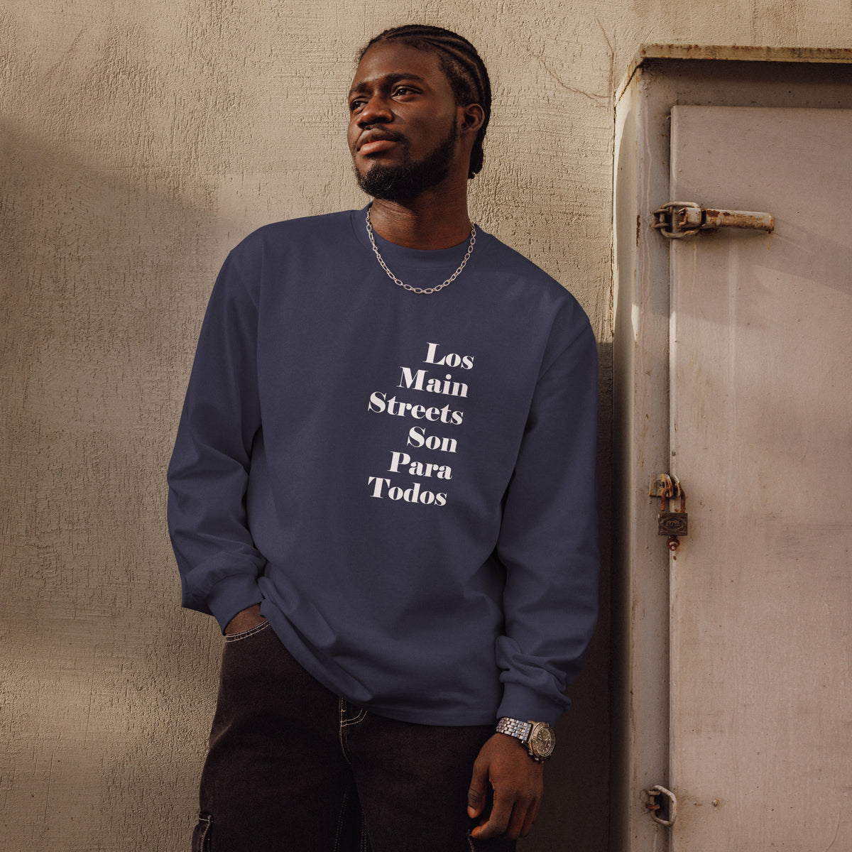 "Los Main Streets Son Para Todos" Premium Heavyweight Long Sleeve Shirt