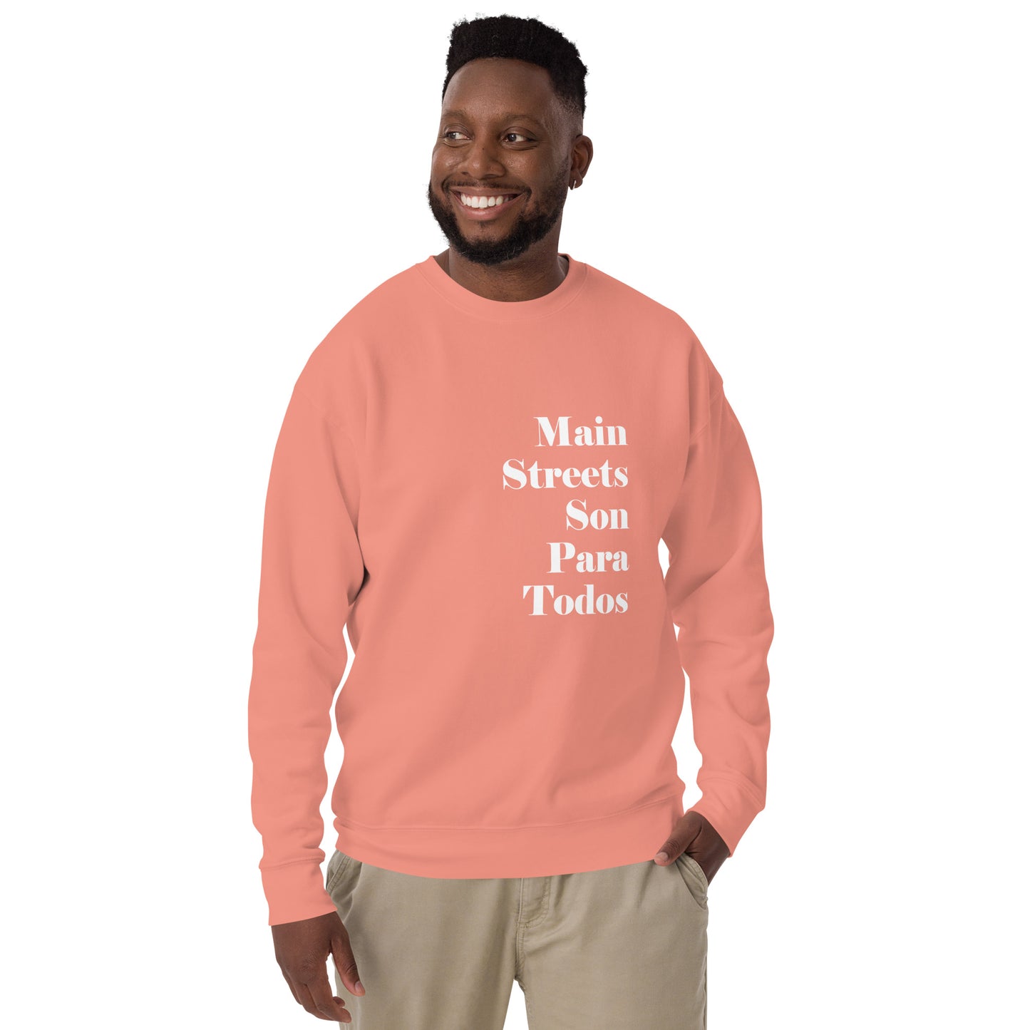 Los Main Streets Son Para Todos (White) Unisex Premium Sweatshirt