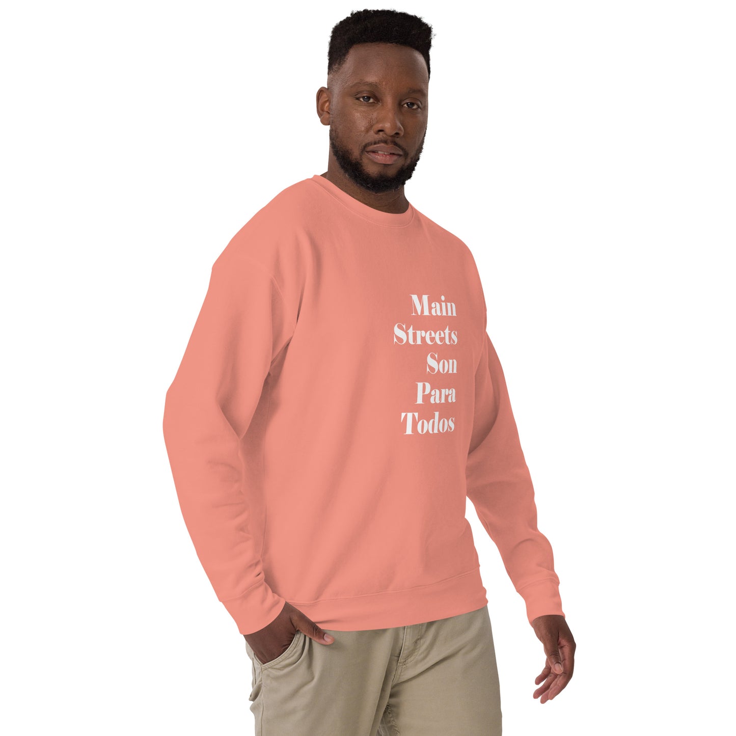 Los Main Streets Son Para Todos (White) Unisex Premium Sweatshirt