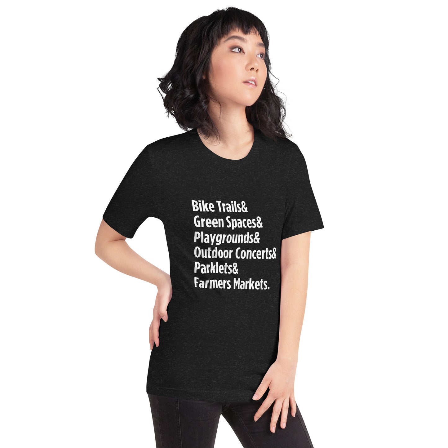 Customizable "Only on Main Streets" (Greenspaces) Unisex T-shirt