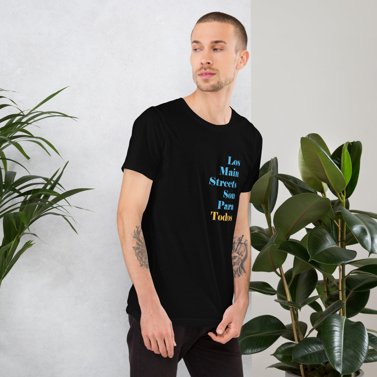 Los Main Streets Son Para Todos (Blue & Yellow) Unisex T-shirt