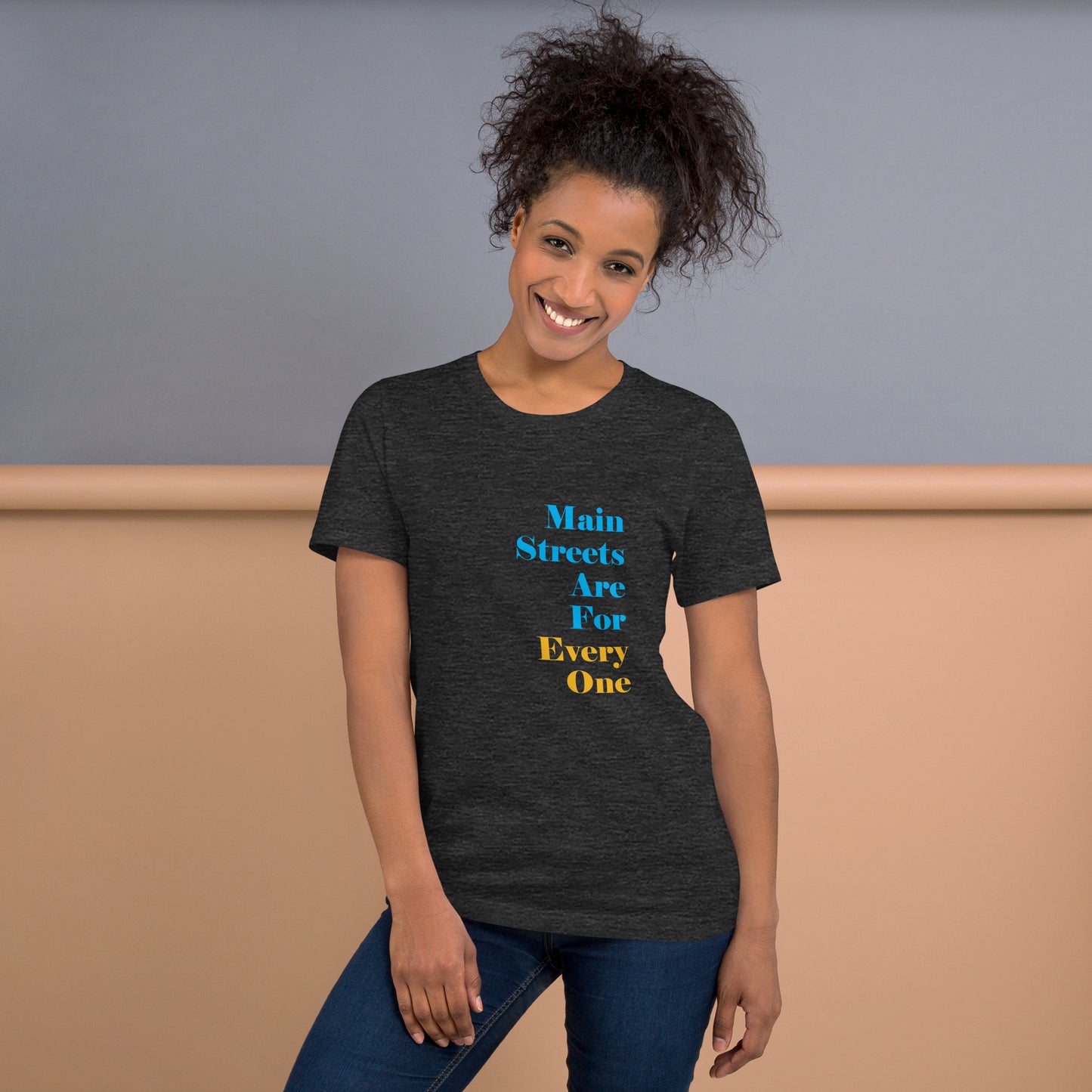 Main Streets Are For Everyone (Blue & Yellow) Unisex T-shirt