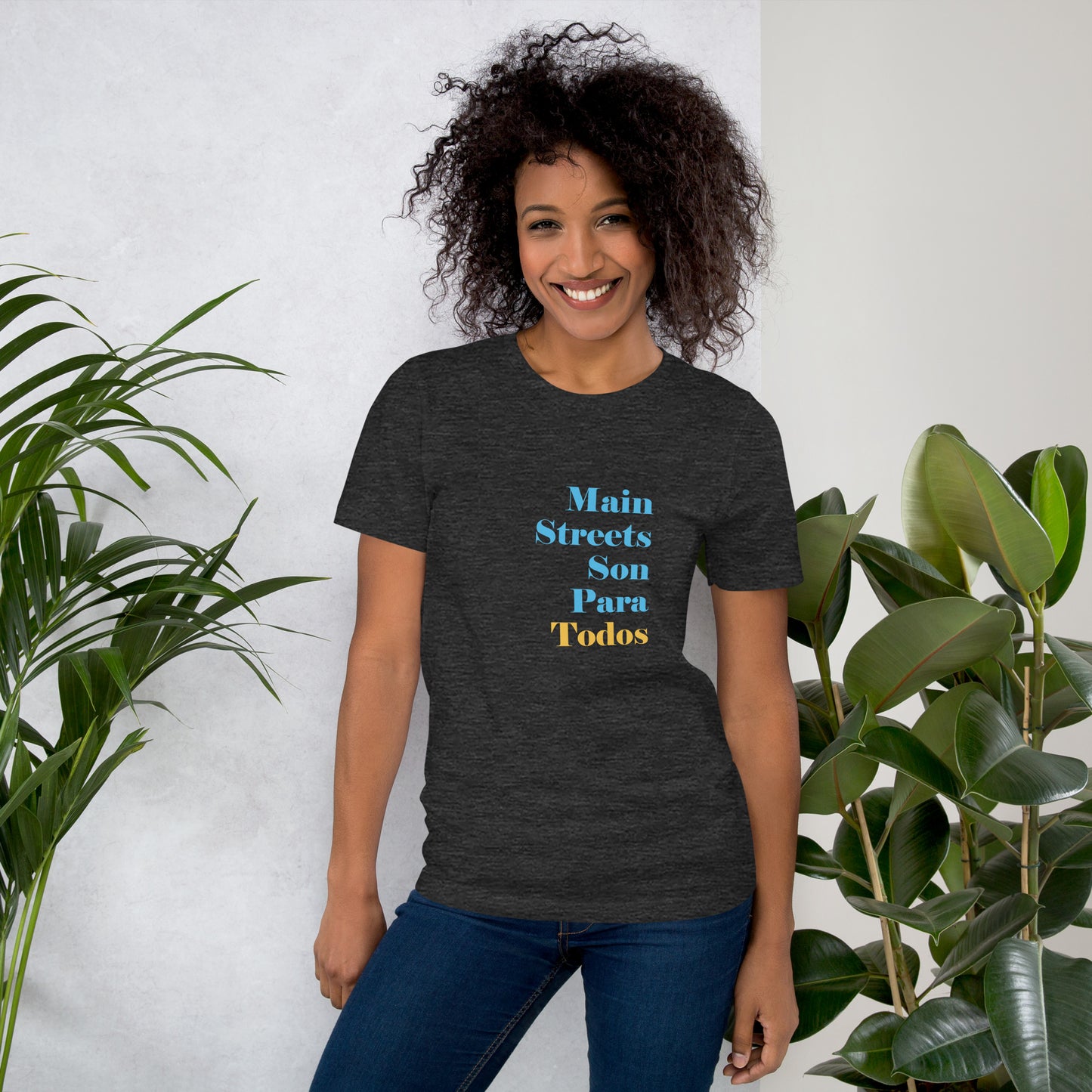 Los Main Streets Son Para Todos (Blue & Yellow) Unisex T-shirt