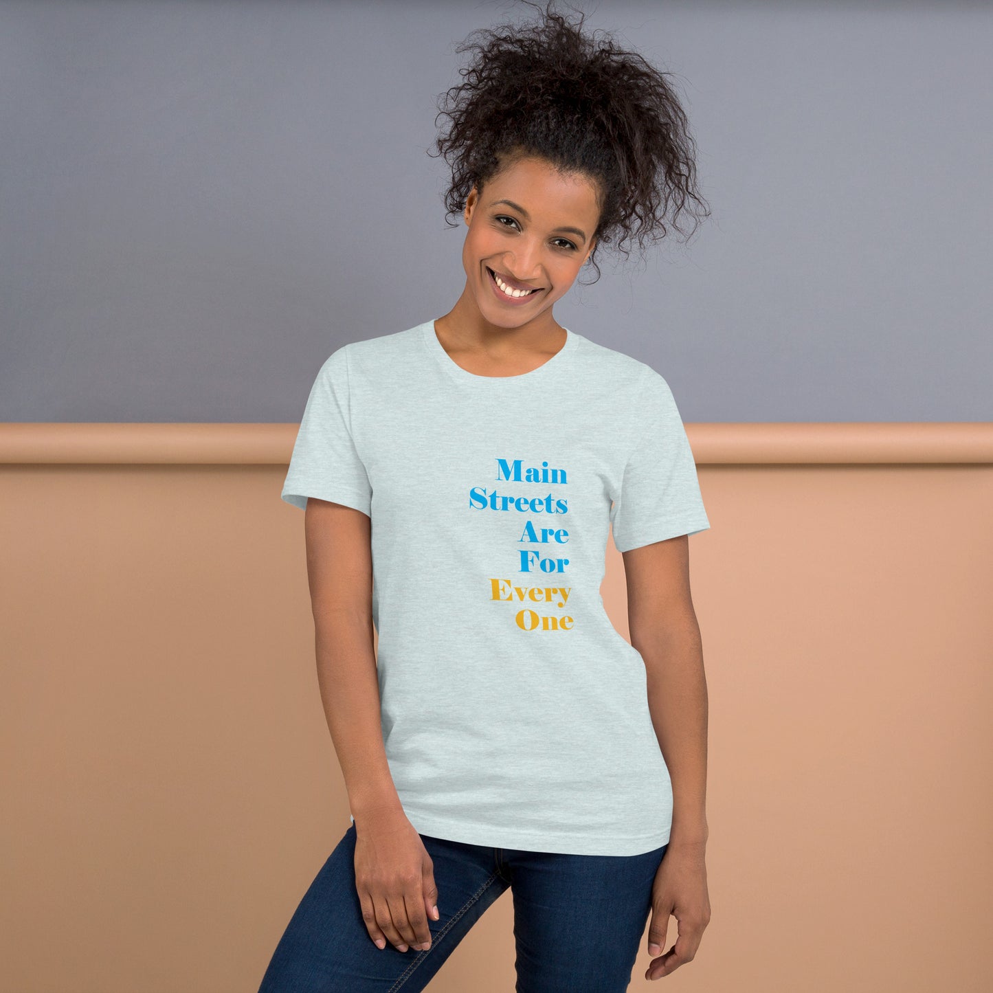 Main Streets Are For Everyone (Blue & Yellow) Unisex T-shirt