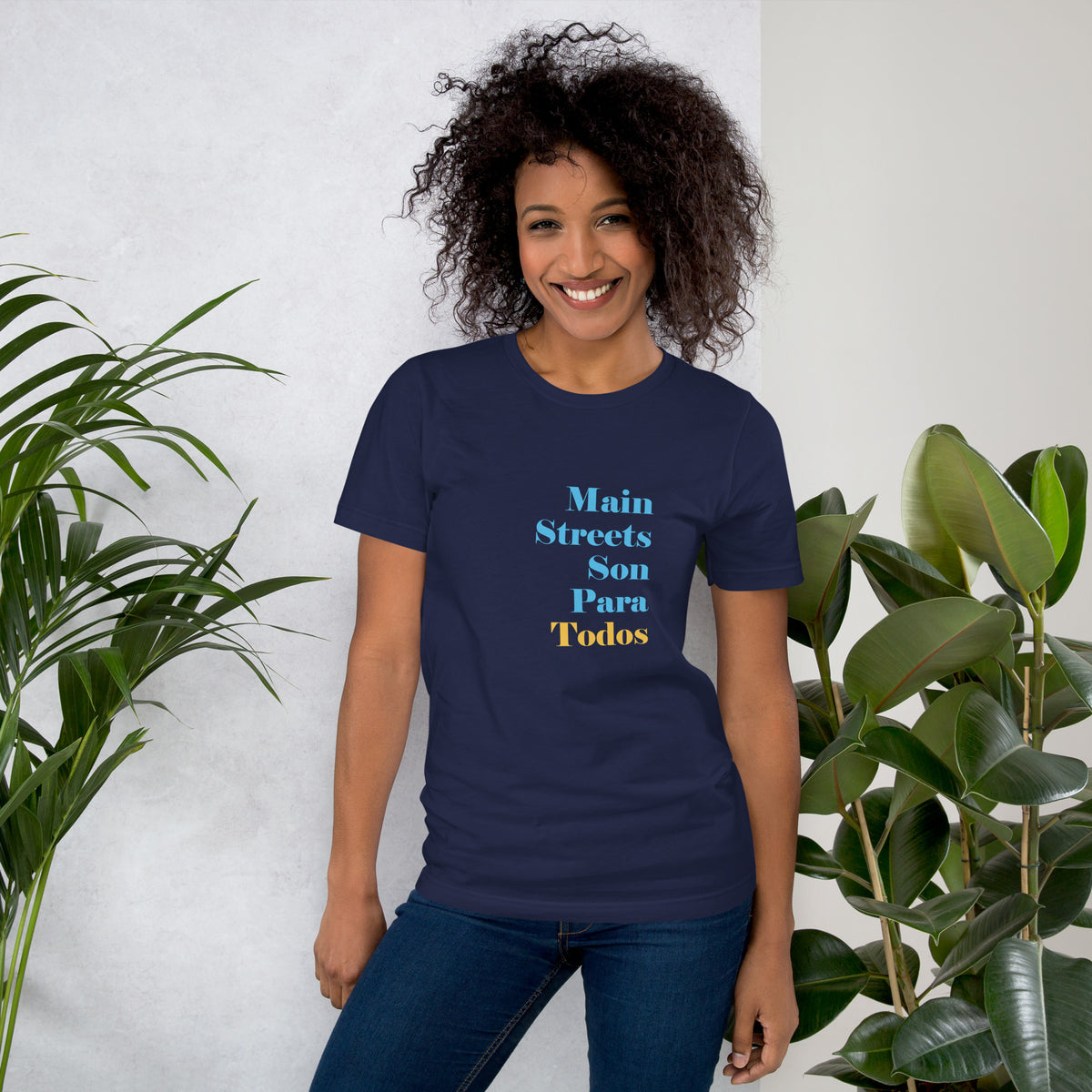 Los Main Streets Son Para Todos (Blue & Yellow) Unisex T-shirt