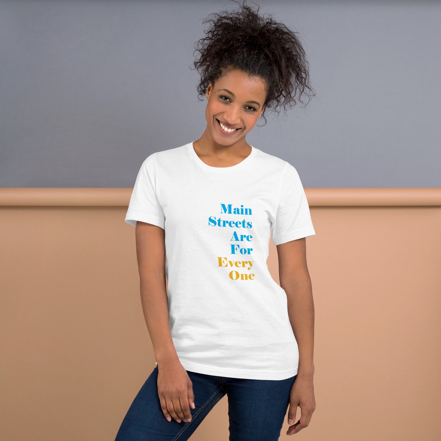 Main Streets Are For Everyone (Blue & Yellow) Unisex T-shirt