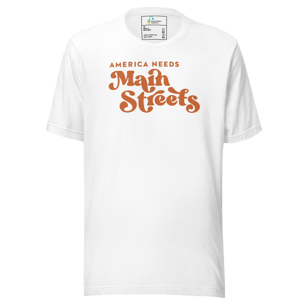 America Needs Main Streets (Orange) Unisex T-shirt
