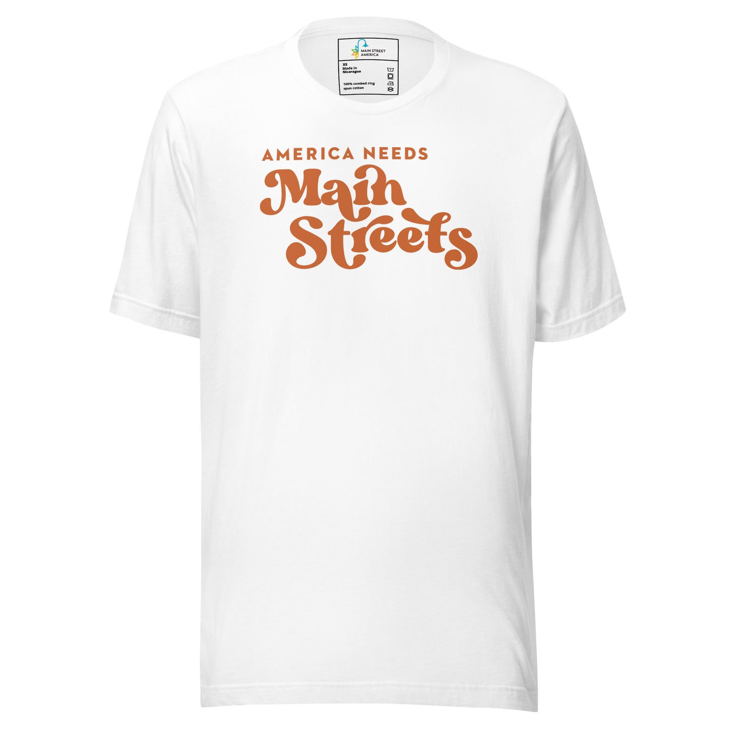 America Needs Main Streets (Orange) Unisex T-shirt