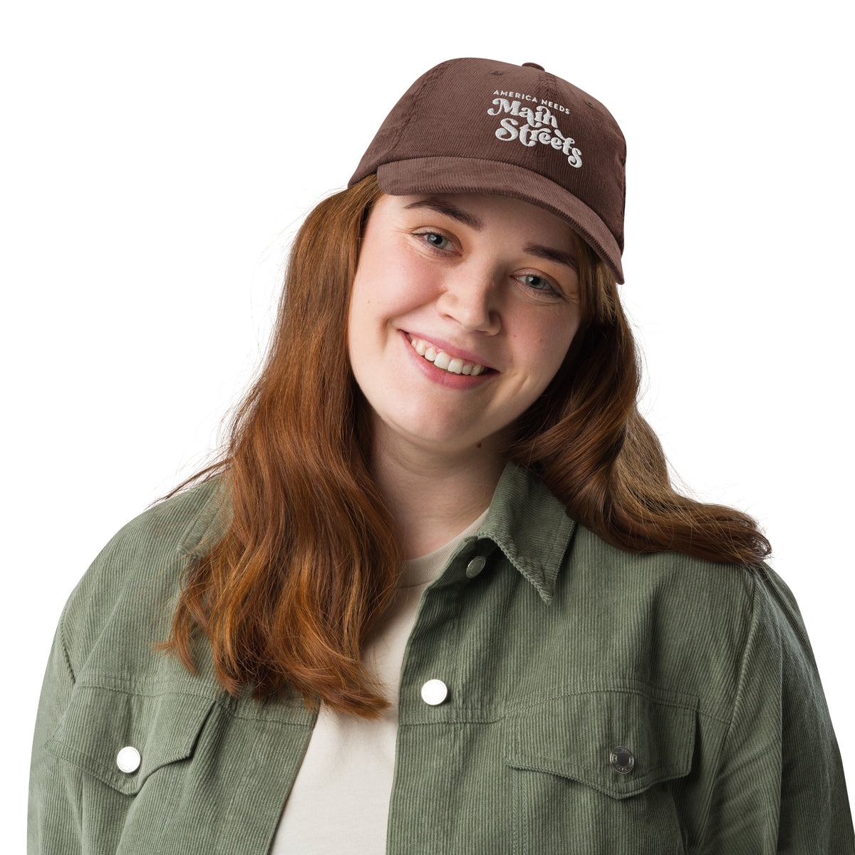 "America Needs Main Streets" Vintage Corduroy Cap