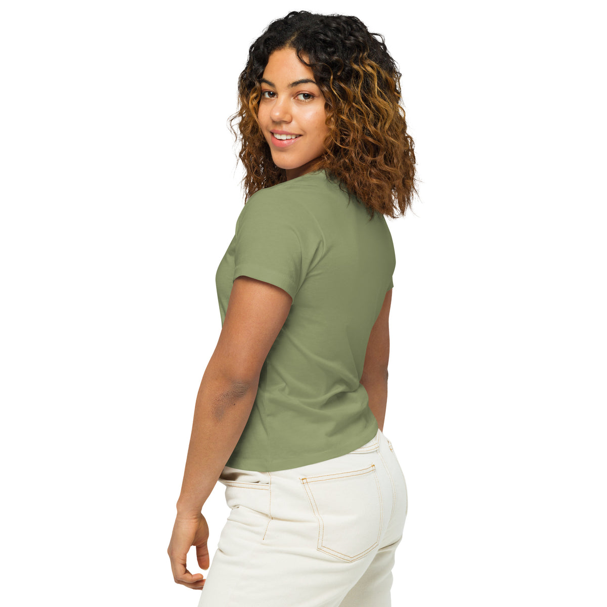 Main Streets Are For Everyone (White) Women’s High-Waisted T-shirt