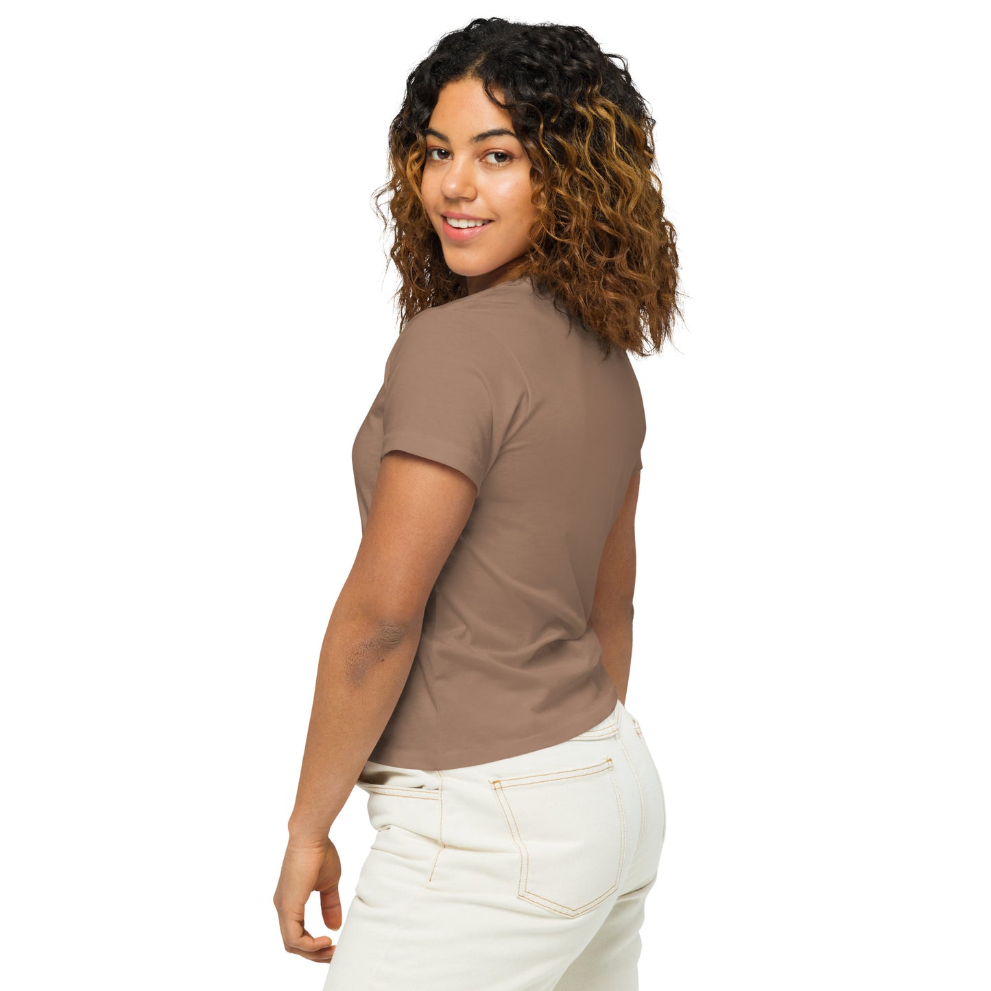 Main Streets Are For Everyone (White) Women’s High-Waisted T-shirt