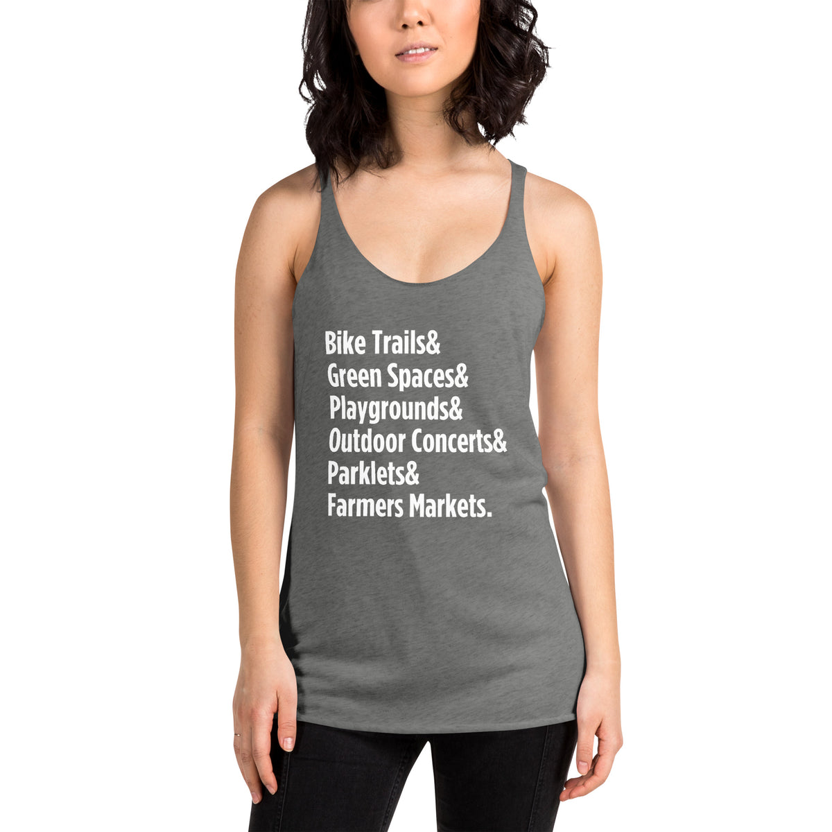 "Only on Main Street" (Greenspaces) Women's Racerback Tank