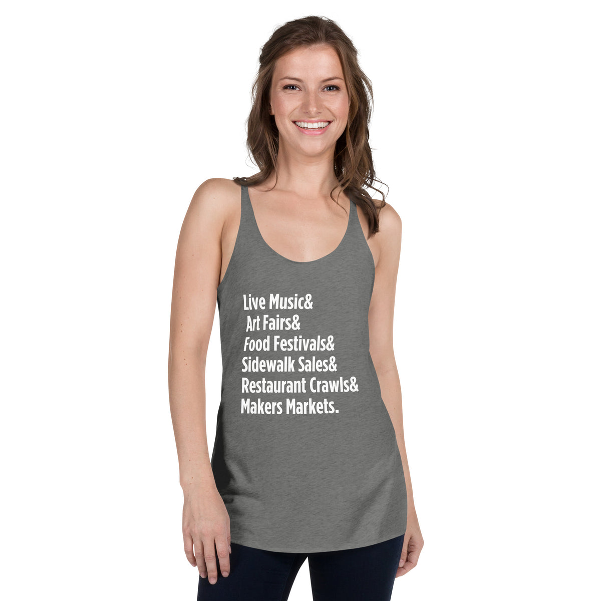 "Only on Main Street" (Events) Women's Racerback Tank