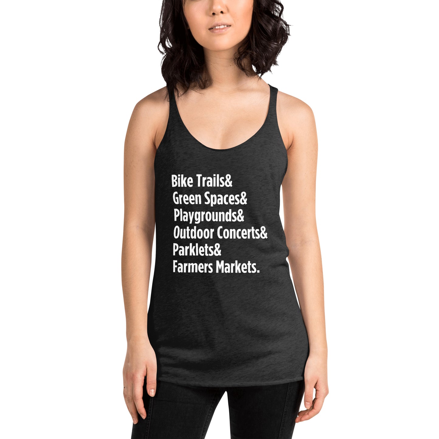 "Only on Main Street" (Greenspaces) Women's Racerback Tank