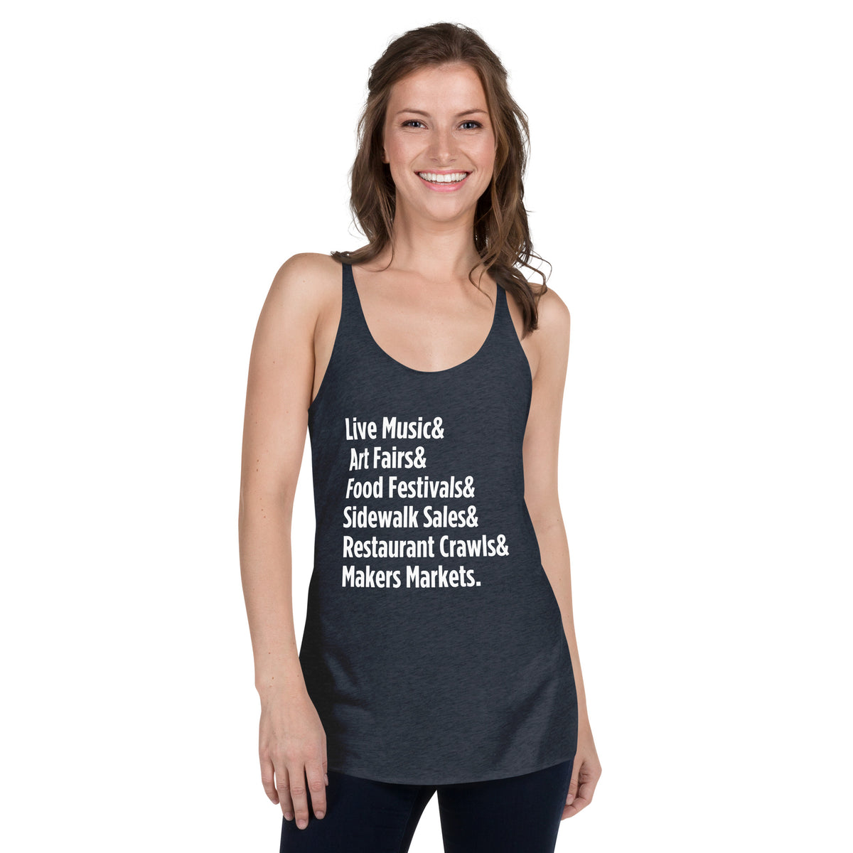 "Only on Main Street" (Events) Women's Racerback Tank