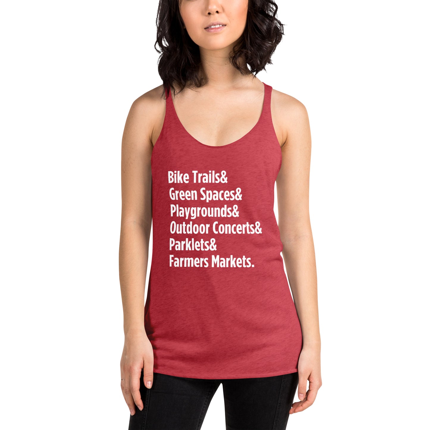 "Only on Main Street" (Greenspaces) Women's Racerback Tank