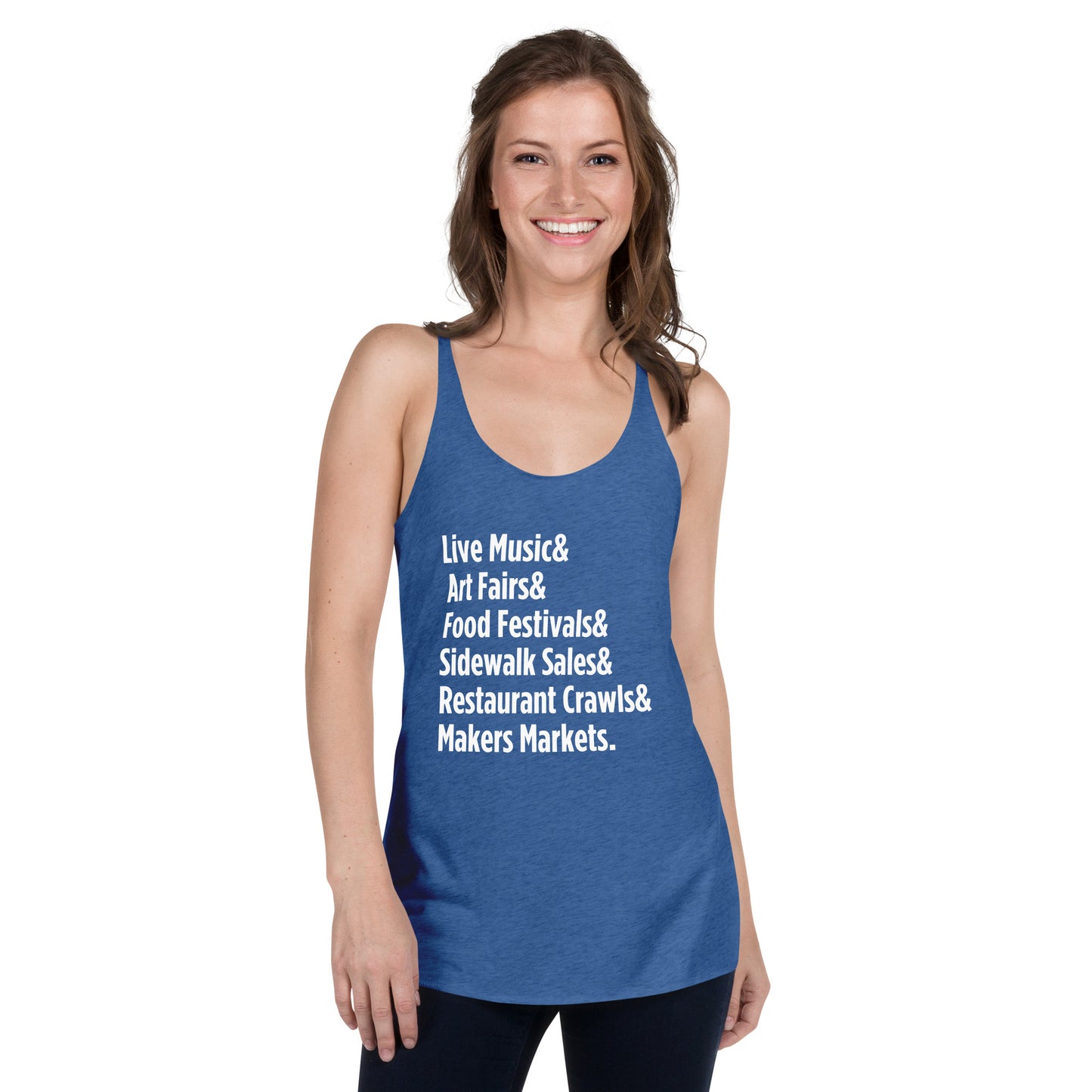 "Only on Main Street" (Events) Women's Racerback Tank