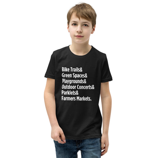 "Only on Main Street" (Greenspaces) Youth Short Sleeve T-Shirt