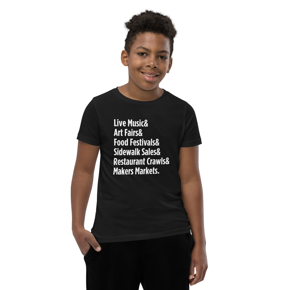 "Only on Main Street" (Events) Youth Short Sleeve T-Shirt