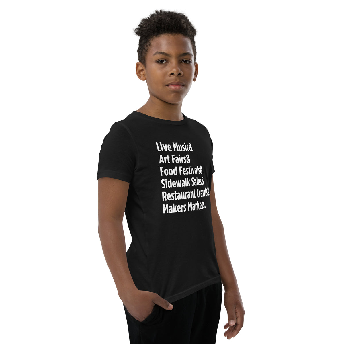 "Only on Main Street" (Events) Youth Short Sleeve T-Shirt