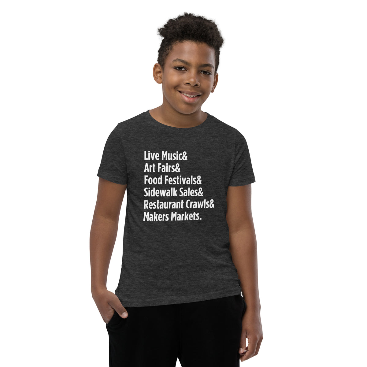 "Only on Main Street" (Events) Youth Short Sleeve T-Shirt