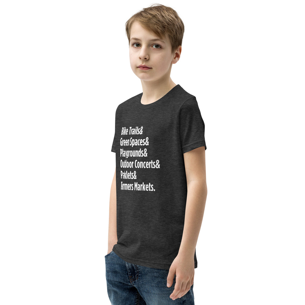 "Only on Main Street" (Greenspaces) Youth Short Sleeve T-Shirt