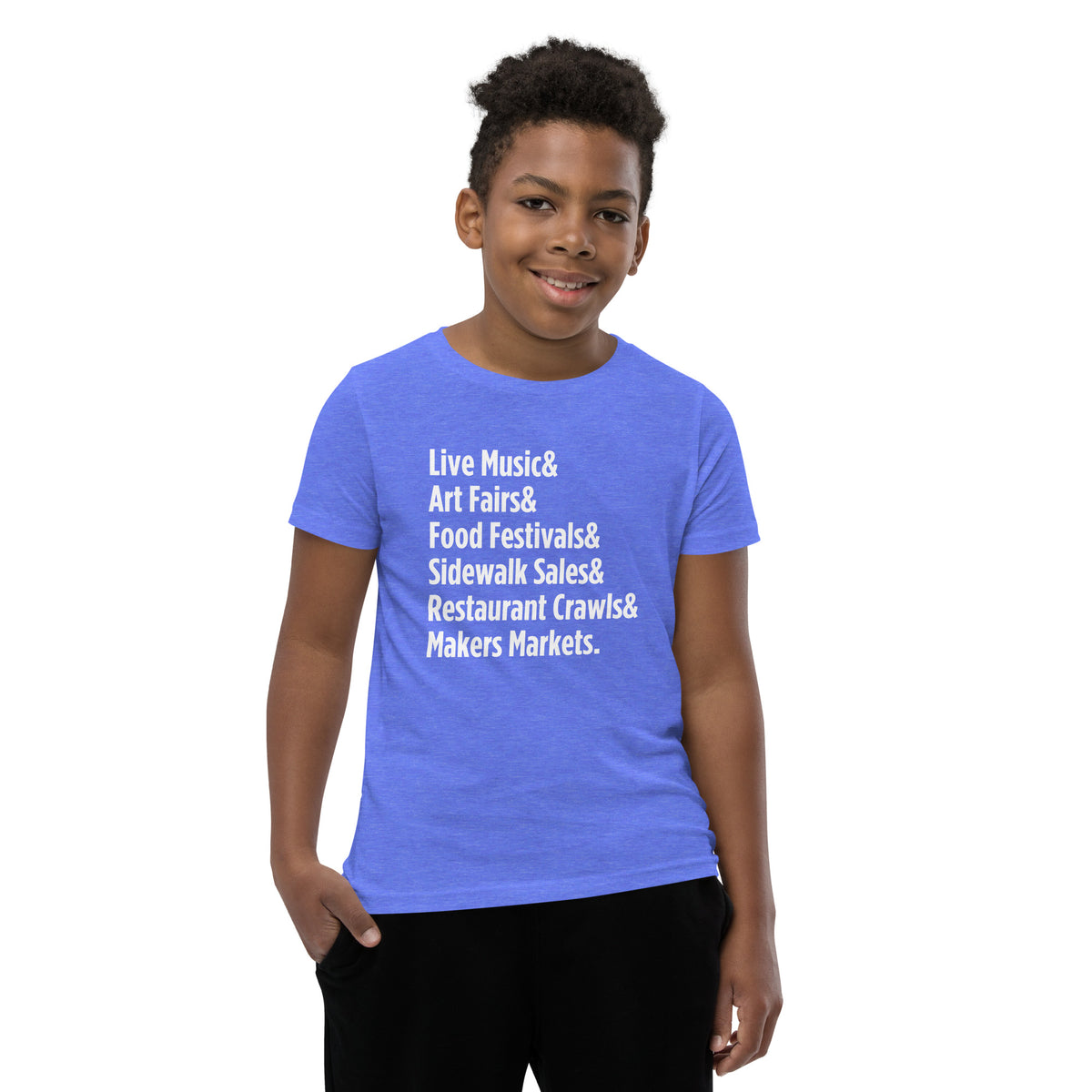 "Only on Main Street" (Events) Youth Short Sleeve T-Shirt