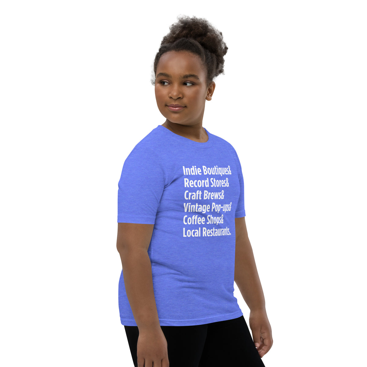 "Only on Main Streets" (Local Businesses) Youth Short Sleeve T-Shirt