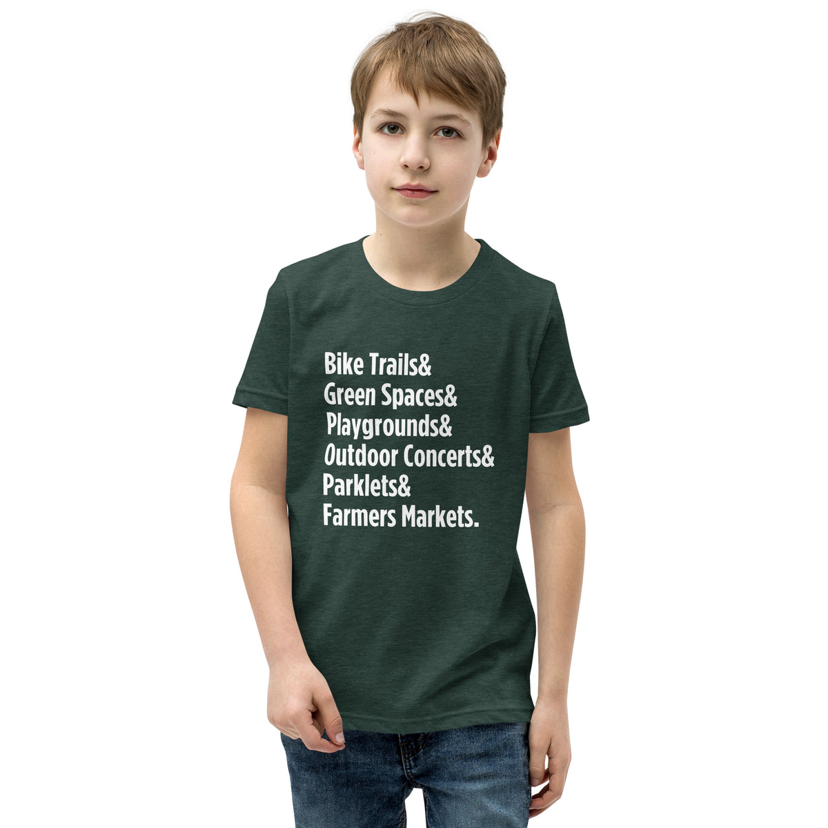 "Only on Main Street" (Greenspaces) Youth Short Sleeve T-Shirt