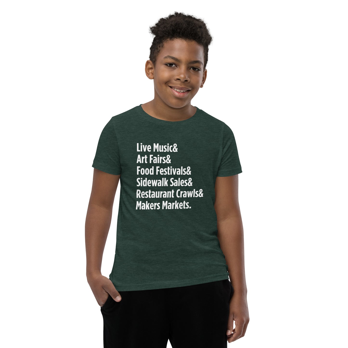 "Only on Main Street" (Events) Youth Short Sleeve T-Shirt