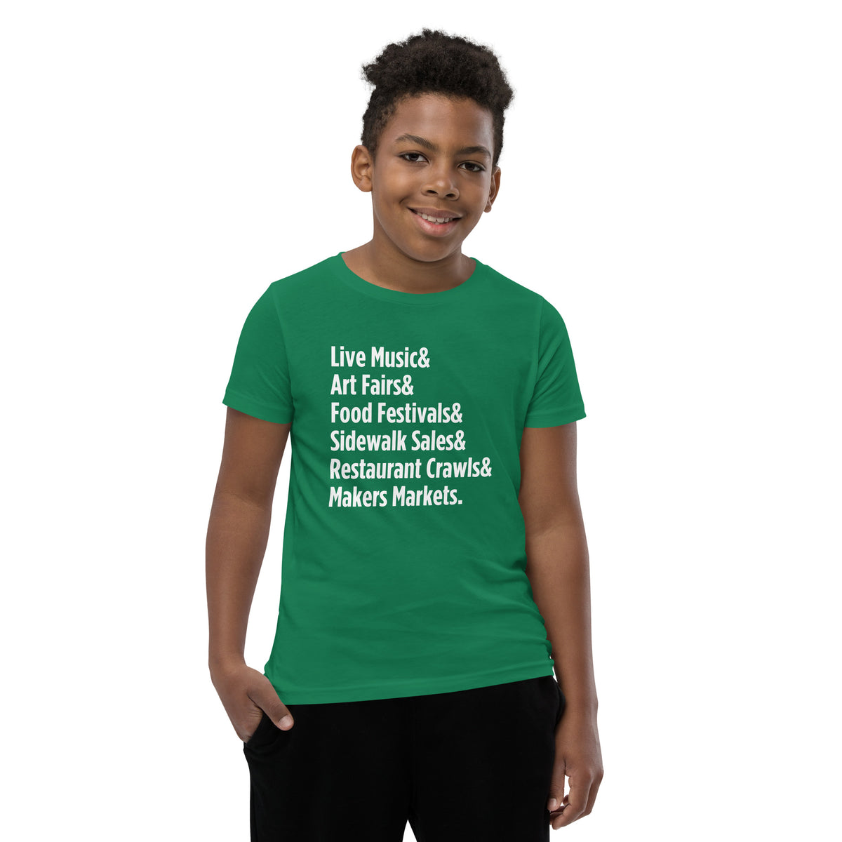 "Only on Main Street" (Events) Youth Short Sleeve T-Shirt