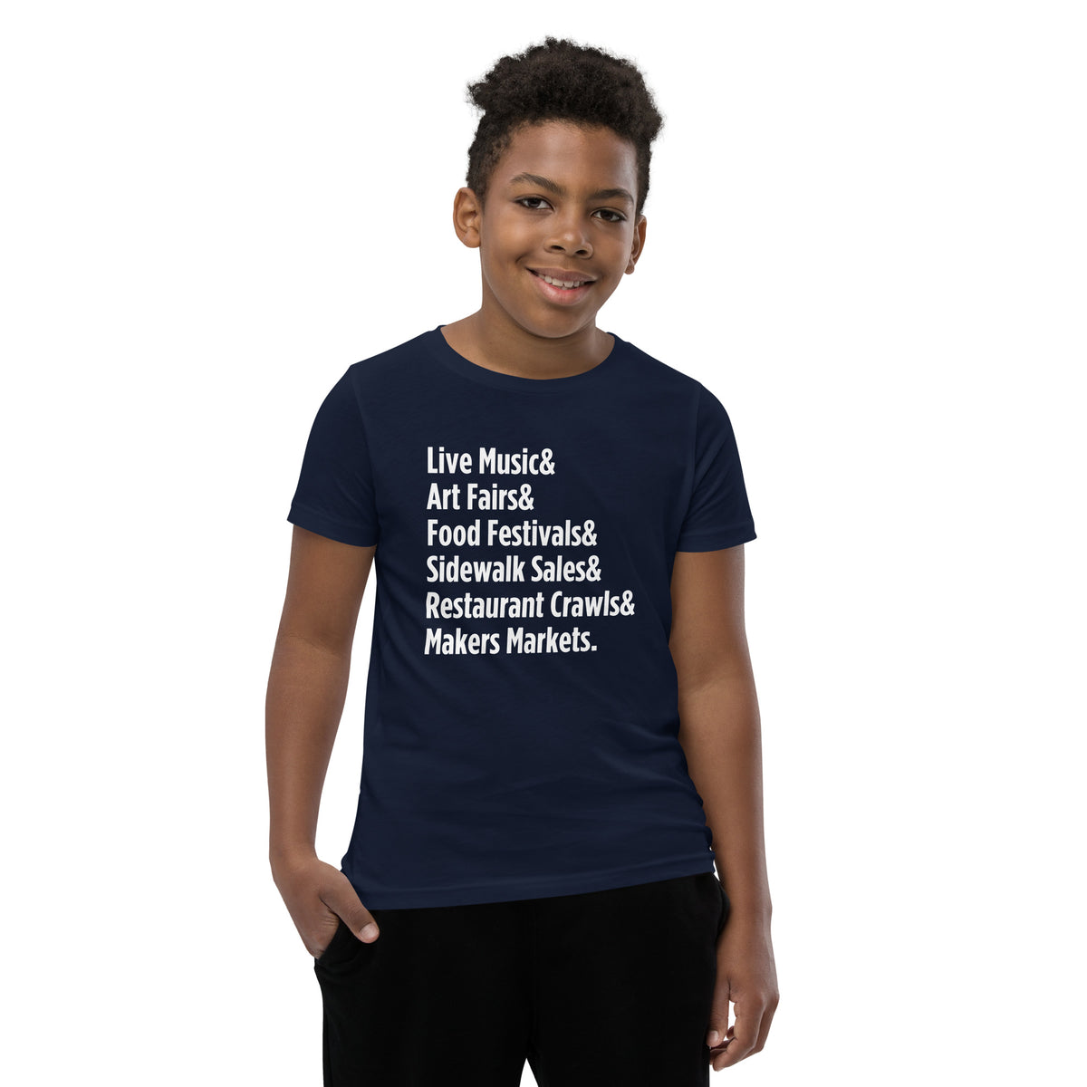 "Only on Main Street" (Events) Youth Short Sleeve T-Shirt