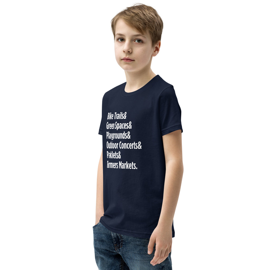 "Only on Main Street" (Greenspaces) Youth Short Sleeve T-Shirt