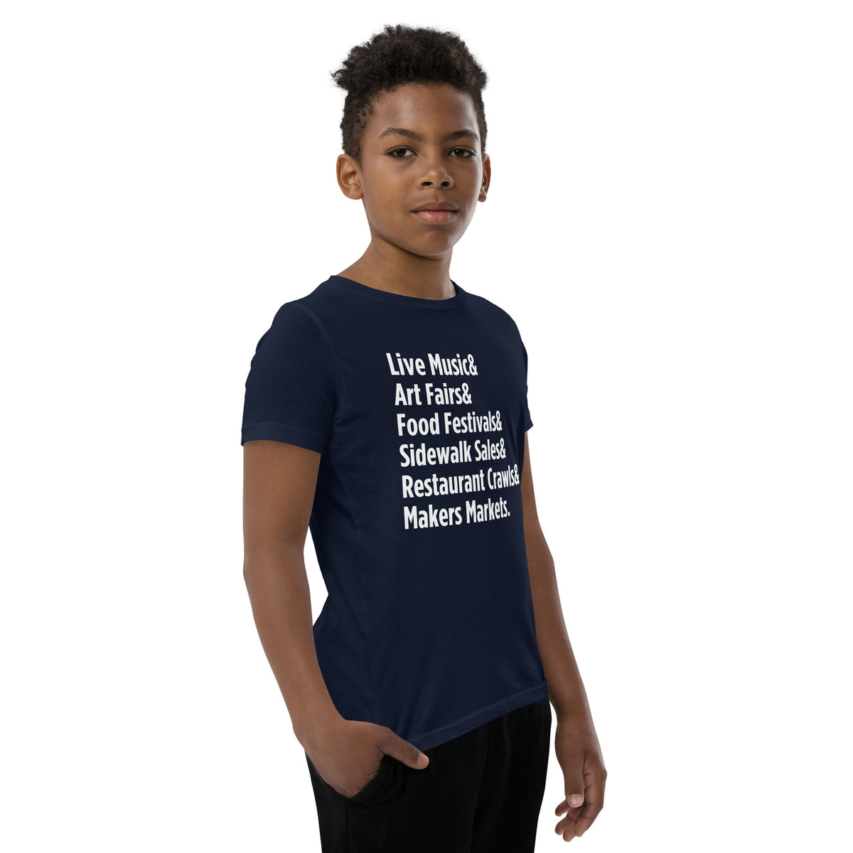 "Only on Main Street" (Events) Youth Short Sleeve T-Shirt