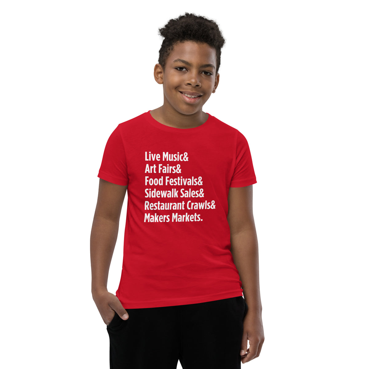 "Only on Main Street" (Events) Youth Short Sleeve T-Shirt
