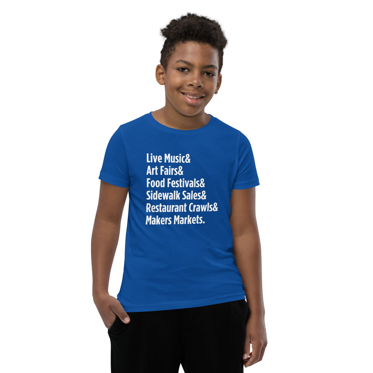 "Only on Main Street" (Events) Youth Short Sleeve T-Shirt