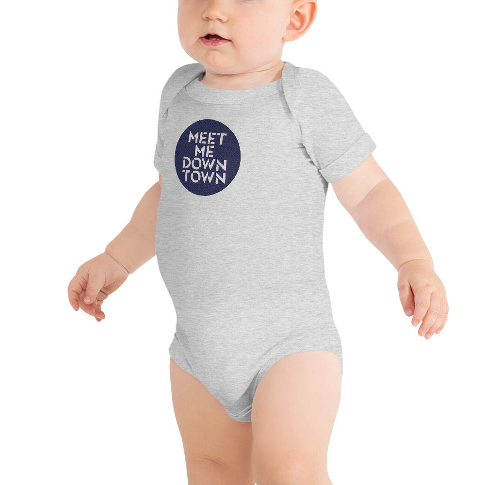 "Meet Me Downtown" Baby Short Sleeve Onesie
