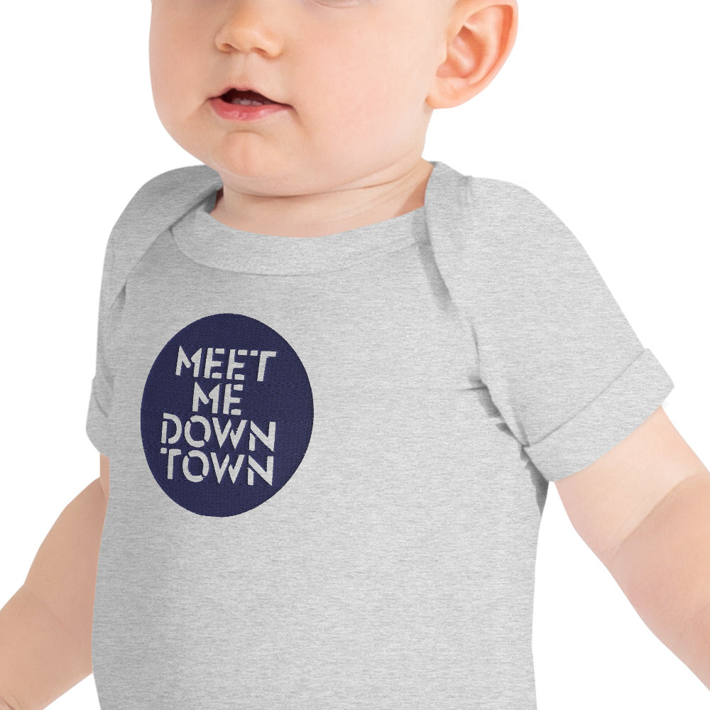 "Meet Me Downtown" Baby Short Sleeve Onesie