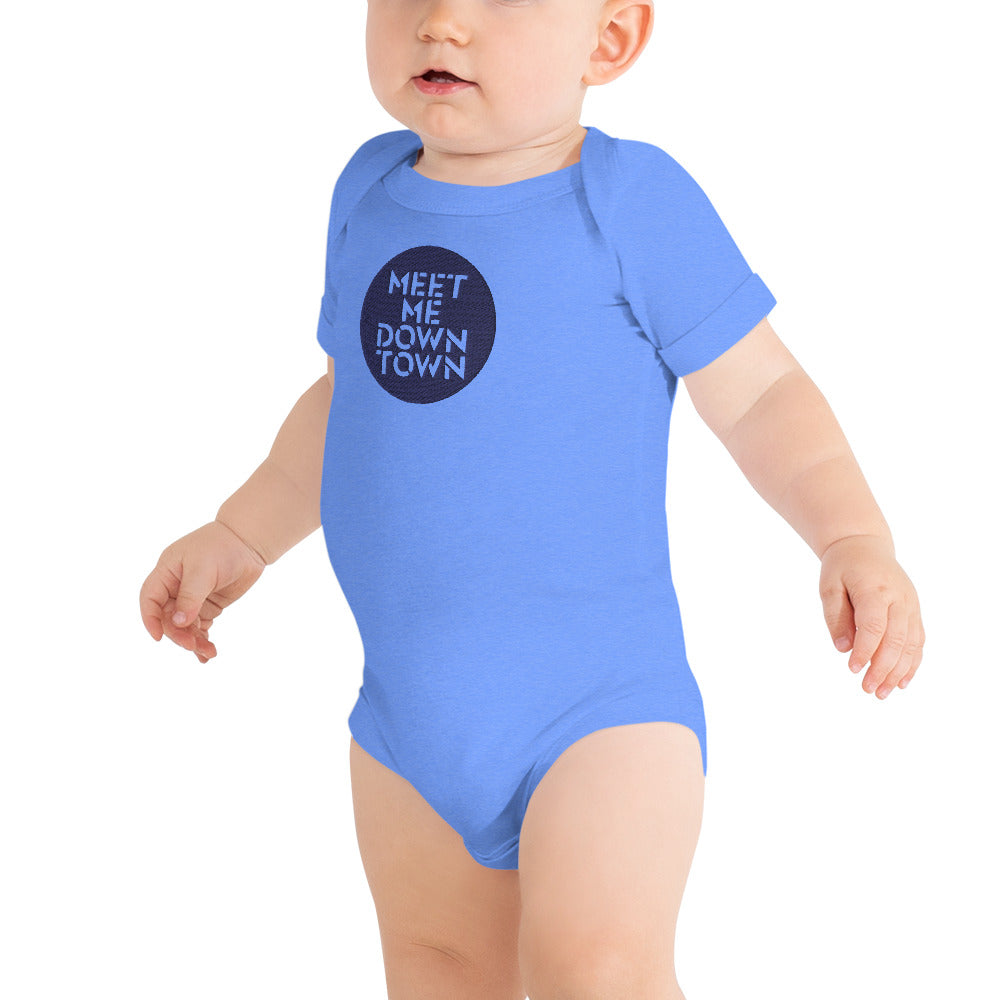 "Meet Me Downtown" Baby Short Sleeve Onesie